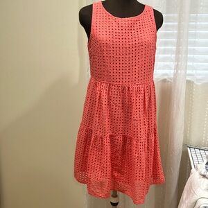 Valentina Naldi eyelet babydoll summer orange dress size XS